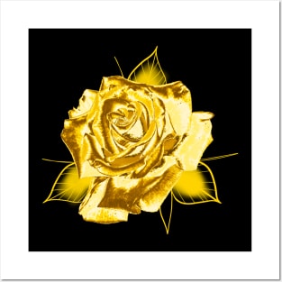 Gold Roses Posters and Art